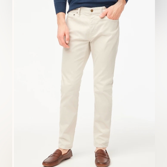 J. Crew Slim Fit Garmet Dyed Five Pocket Pant In Stone Wash Men's Size 30x34 NWT - Picture 1 of 15